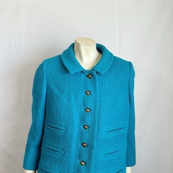 I.Magnin Vintage Turquoise Coat 1960s - Picture 2 of 9